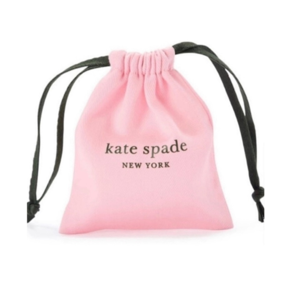 Kate Spade Gold and Light Pink Small Square Stud Earrings New - Picture 6 of 8